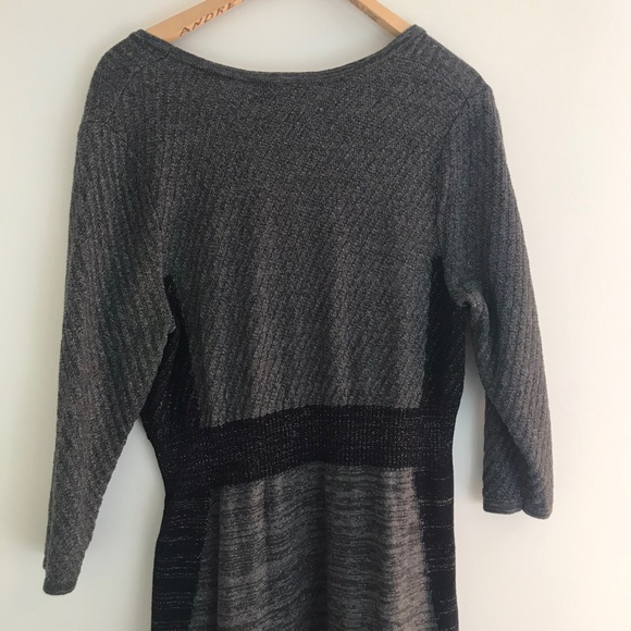Lane Bryant Knit Sweater Dress Cross 14/16 gray - Picture 6 of 7